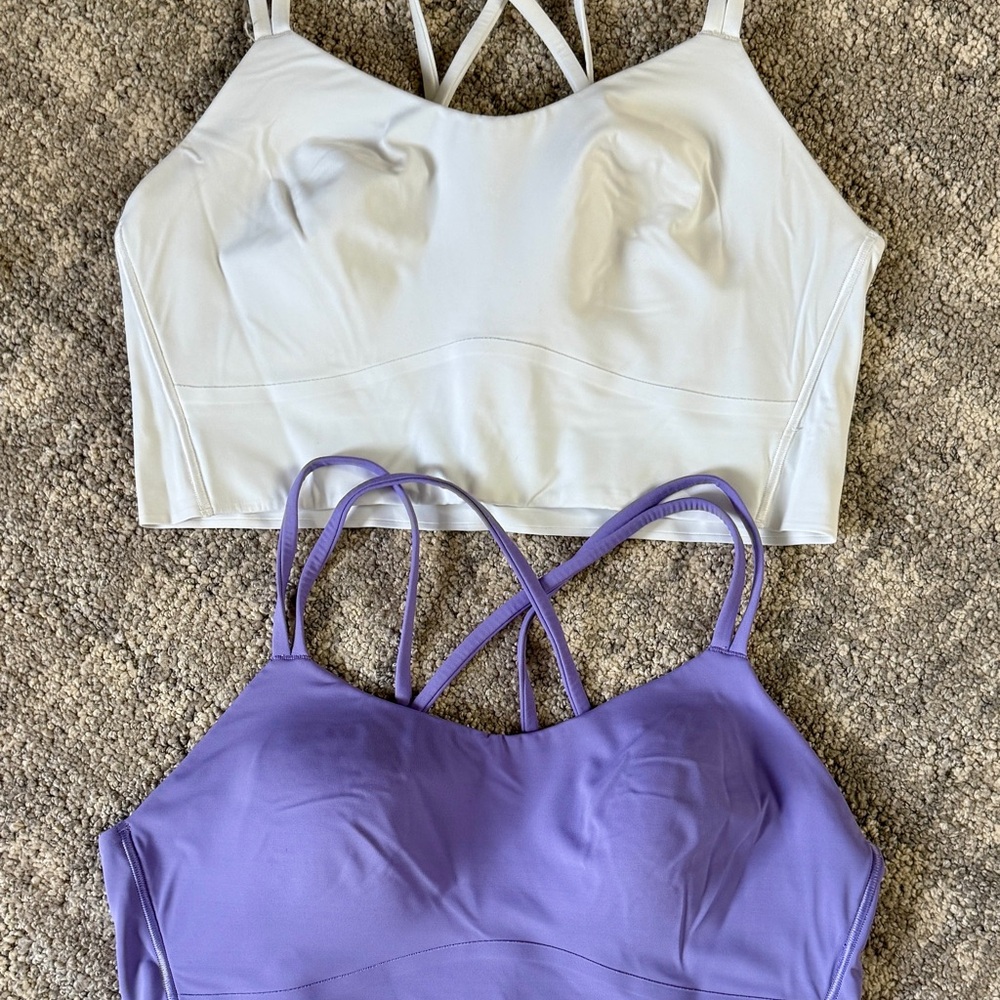 Lululemon Like a Cloud Longline Bra B/C Cup Dark Lavender a TWO BRAS!
